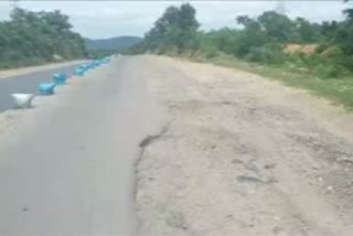 national highway 67 at kadapa district in bad condition