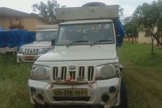 Pickup van loaded with wood seized