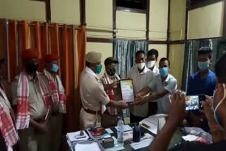 Kakopothar police station officers get felicitated on the occasion of Assam Police day