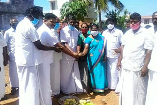 water tank construction boomi pooja