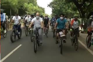 cycle rally at east godavari district due to gandhi jayanthi