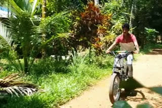 Teenager turns bicycle into bike