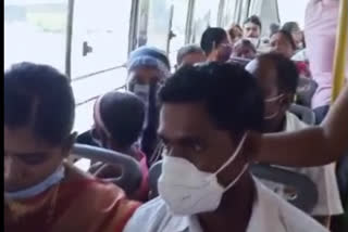 Social gap violation on Vijayapu City Bus