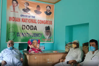 congress paid tribute to mahatma gandhi in doda