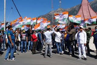 congress protest kinnaur