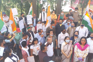 shimla congress protest news