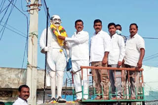 mahatma gandhi birthday celebrations by narsapur municipal chairman in medak