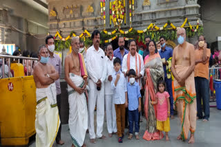 AP Minister Vishwaroop visited Yadadri Sri Lakshmi Narasimha Swamy temple