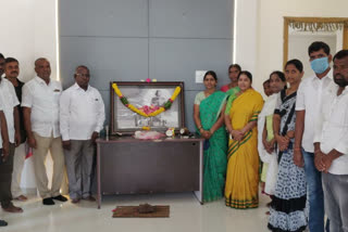 mahathma gandhi birthday celebrations by chevella mpp and sarpunch