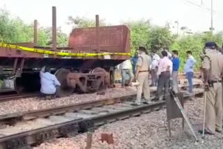 Freight train derailed at Kotgaon gate in Ghaziabad railway station