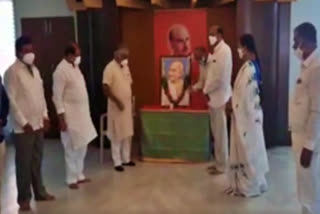 Gandhi Jayanti celebrations at the  BJP state office