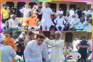 loni mla nandkishore gurjar celebrates gandhi jayanti and kisan chaupal organized