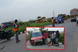 two persons died in road accident at thimmapuram high way guntur district