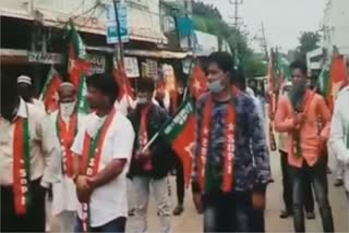 protest over clean chit to babri mosque demolitioners in gulbarga karnataka