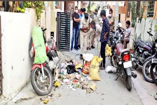 Hathras rape case latest news,  Demonstration outside residence of Hathras DM