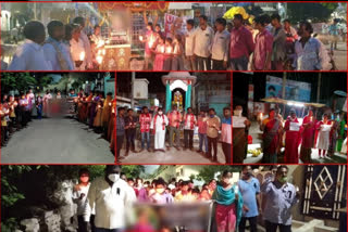 ap people protest against uttarpradesh hatras girl rape incident