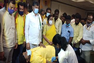 blood donation camp at ntr trust bhavan in hyderabad
