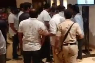 Cong leaders stage midnight protest at Goa hotel to meet Javadekar, detained