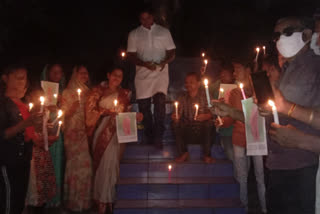 Candle march held against Hathras incident in Siltra