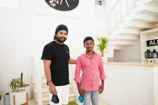 allu arjun with his fan