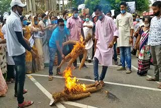 Nagaon Mahila Congress protest