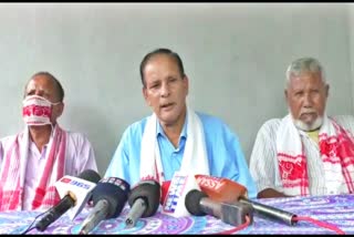 Press meet of president of koch rajbongshi sanmilani in darrang assam etv bharat news