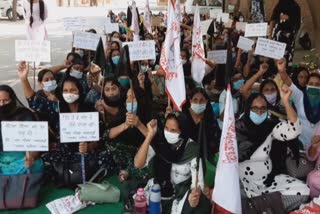 anganwadi worker protest bathinda