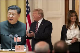 Chinese president wished Donald Trump to recover from covid  Chinese President Xi Jinping  recover from covid  ഡൊണാള്‍ഡ് ട്രംപും ഭാര്യയും  ട്രംപ് കൊവിഡ്  കൊവിഡ് മുക്തി നേടട്ടെയെന്ന് ആശംസിച്ച് ചൈനീസ് പ്രസിഡന്‍റ്  ചൈനീസ് പ്രസിഡന്‍റ് ഷി ജിന്‍ പിങ്