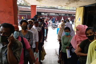 Crowd of students appearing in wcl Gevra post office