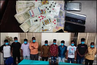 Berhampur police raided on gambling, 10 arrested