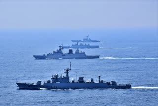 navies hold military drill