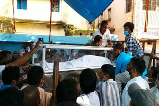 funeral procession of minister haji hussain in deogahr