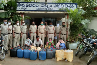 650 liters natu sara seized at pravathipuram vijayawada