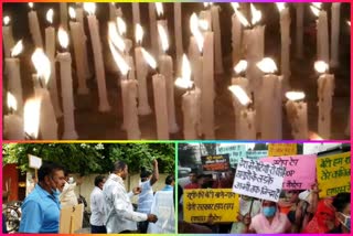 Candle march in Delhi to protest against Hathras gang rape