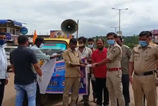 Mask Distribution by Rotary Institution at shimoga