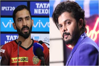 Sreesanth and Dinesh Karthik