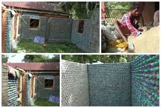 house made of no bricks, but plastic in assam