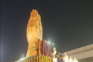 Manohar Lal inaugurated statue of Namaste Shock and Karnadwar in karnal