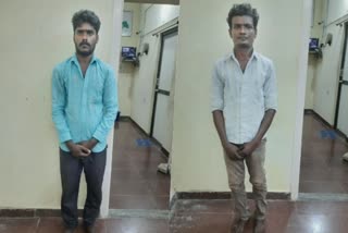 pelting ganja from andhra  two youth arrested ganja case
