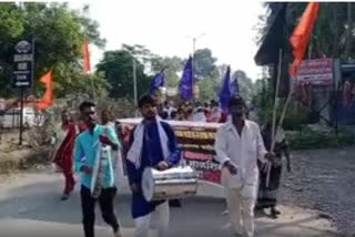 bahujan community rally from akluj to malshiras for sakal maratha reservation