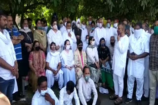 Congress workers silent satyagraha in panchkula