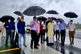 Minister Amarjeet Bhagat inspected Darima Airport