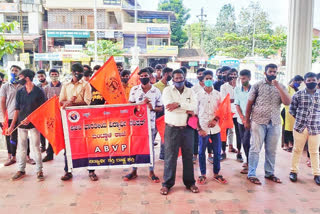 abvp protest against Hatras rape case