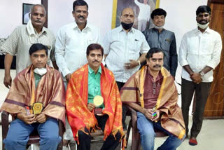 felicitation ceremony to teachers at narsapur in medak district