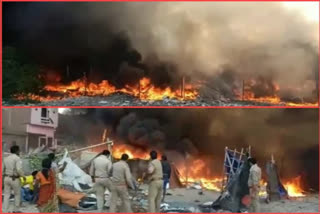 fire in more than 100 slums