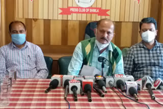 Himachal DPE association organized a press conference in shimla