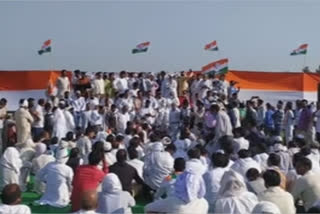 protest of congress against agricultural law in muzaffarnagar