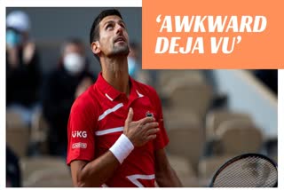 Novak Djokovic after accidentally hitting line judge mid-point at French Open