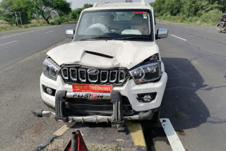 Sagar CMHO car collides with bike rider