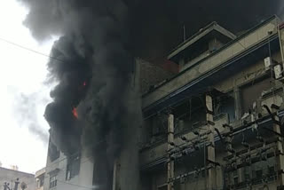 Shoe factory caught fire